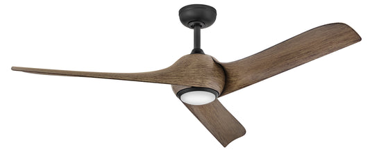 Hinkley Tiburon ceiling fan — Matte Black / Driftwood