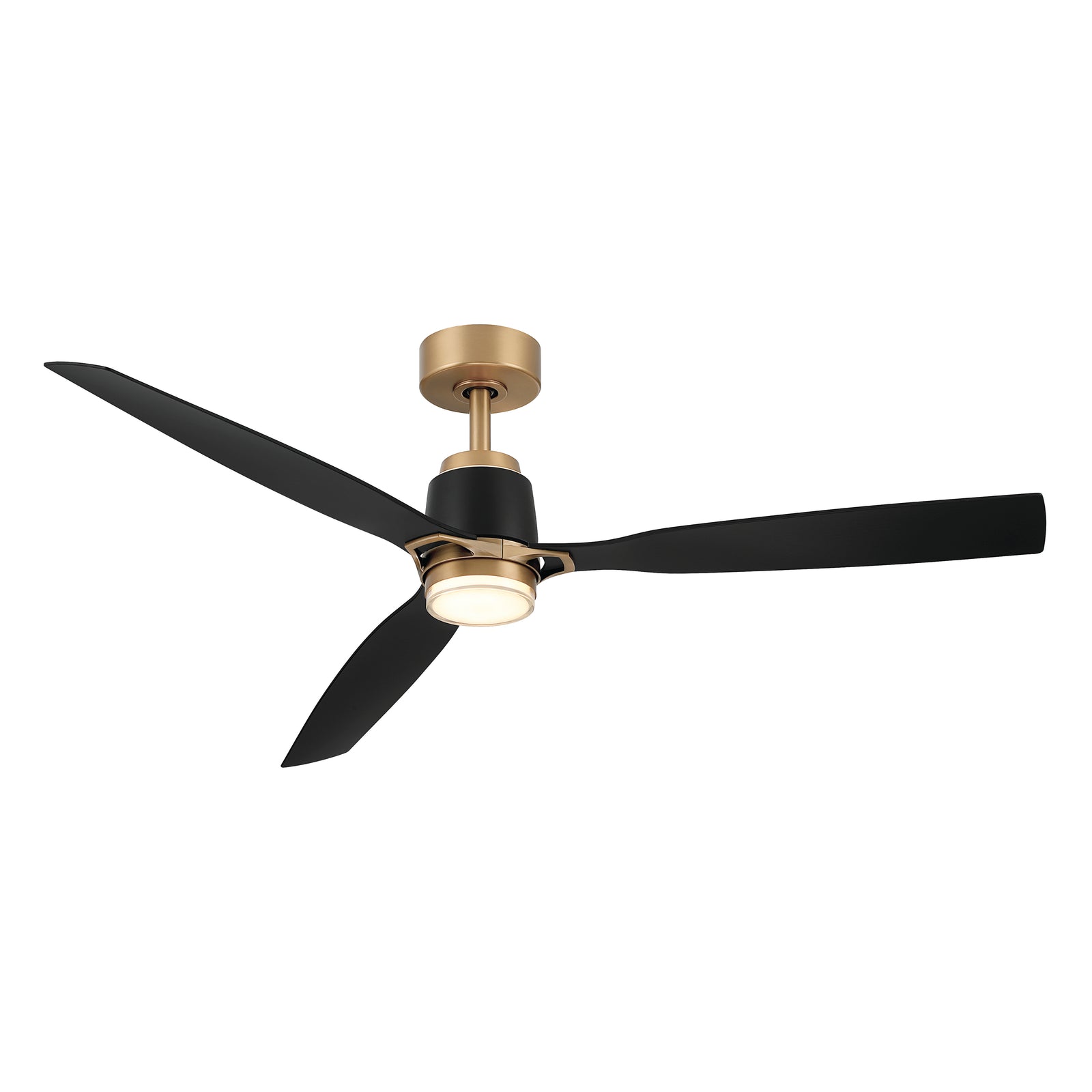 Minka Aire Foxden ceiling fan — Legacy Brass / Coal blades