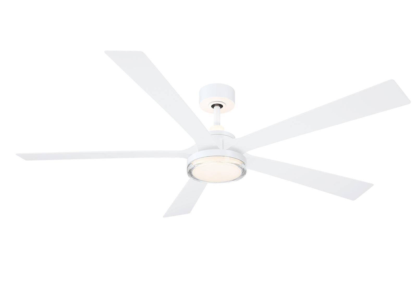 Fanimation TorchAire 64-inch nursery ceiling fan, Matte White, warm uplight