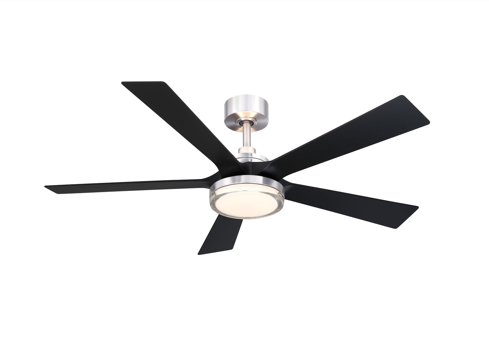 Fanimation TorchAire 52-inch nursery ceiling fan, Brushed Nickel, warm uplight