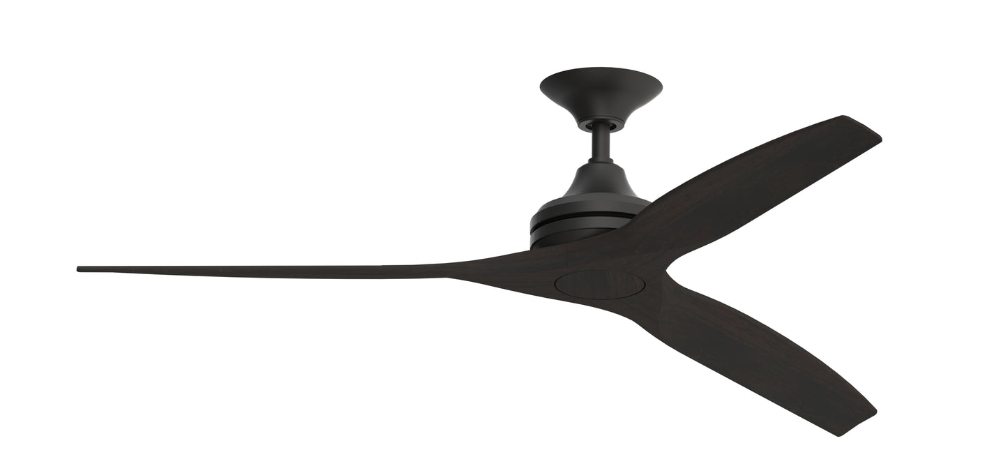 Spitfire — Black motor · Dark Walnut blades