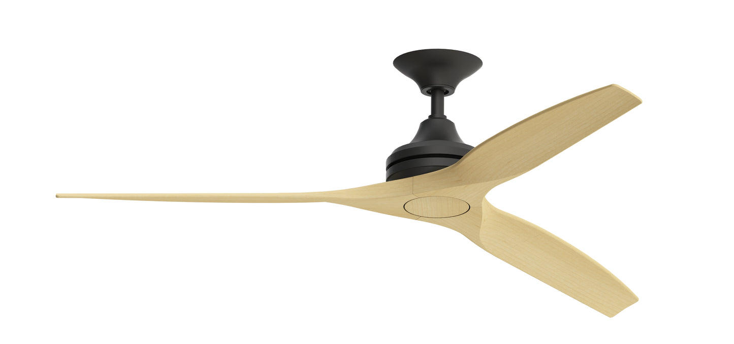 Spitfire — Black motor · Natural Wood blades