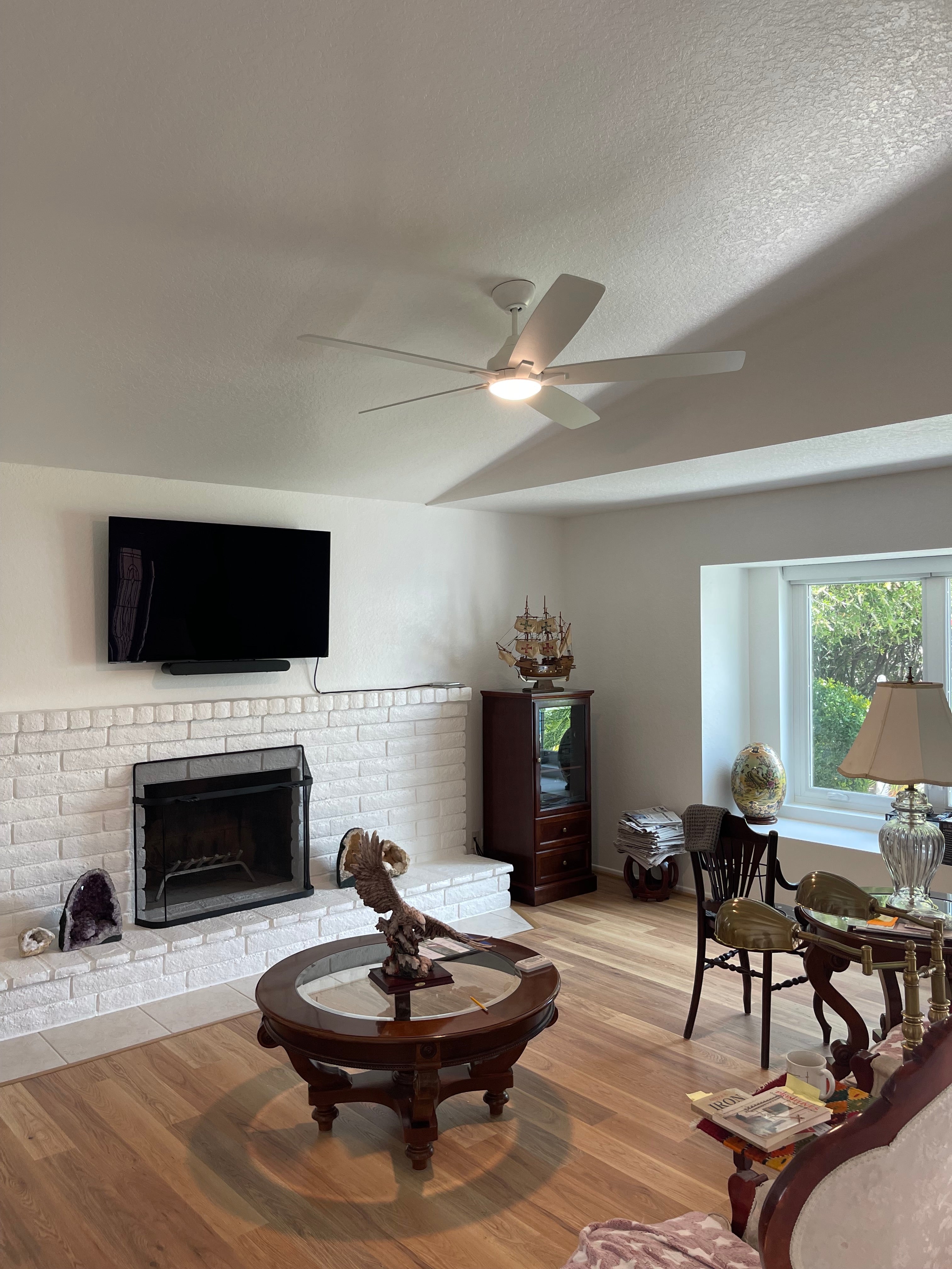 Visual Comfort Lowden installed in a living room